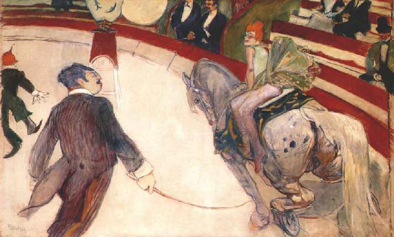 Henri  Toulouse-Lautrec Cuadro de Lautrec sobre el parisino Circo Fernando Sweden oil painting art